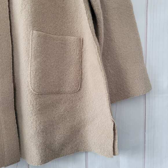 Vintage Centigrade Outerwear Tan 100% Wool Women’s Plus 2x Long Button Down - Picture 2 of 8